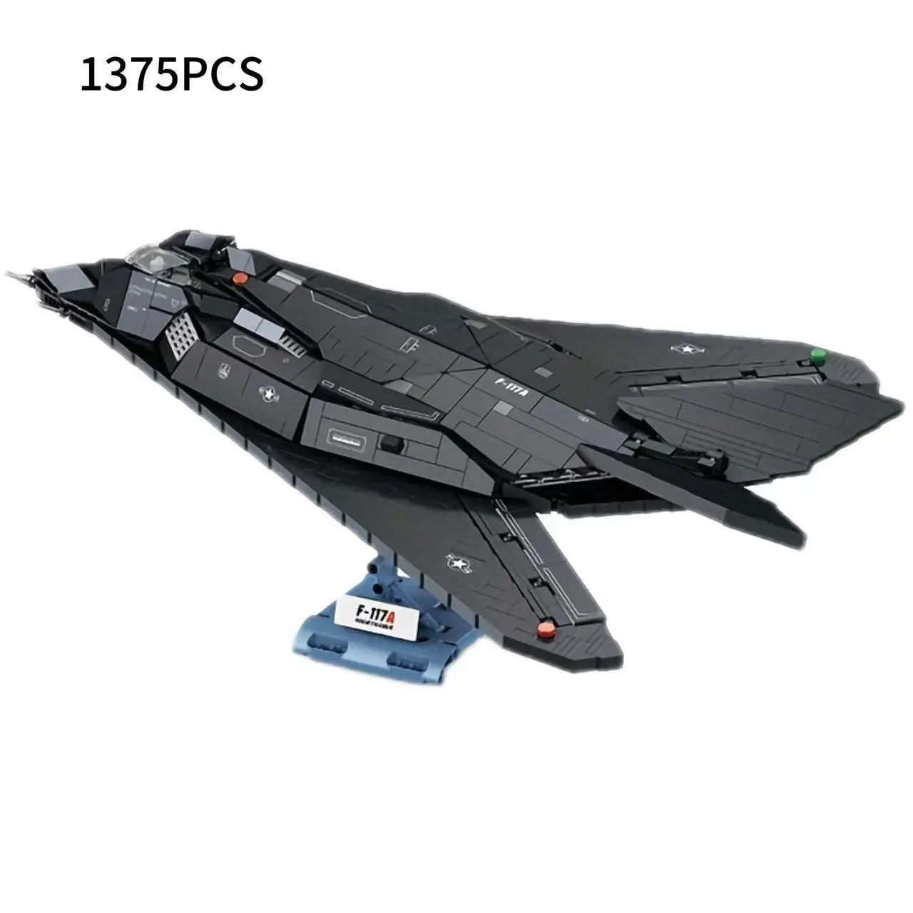 1375PCS 20-inch Military Star Aircraft & Display Stand Construction, Military Toy Gift Fighter Building Blocks Set, Assembly Blocks Set Home Accessories For Adults Home Decor Building Blocks Holiday Gift Building Blocks Building Blocks Kit