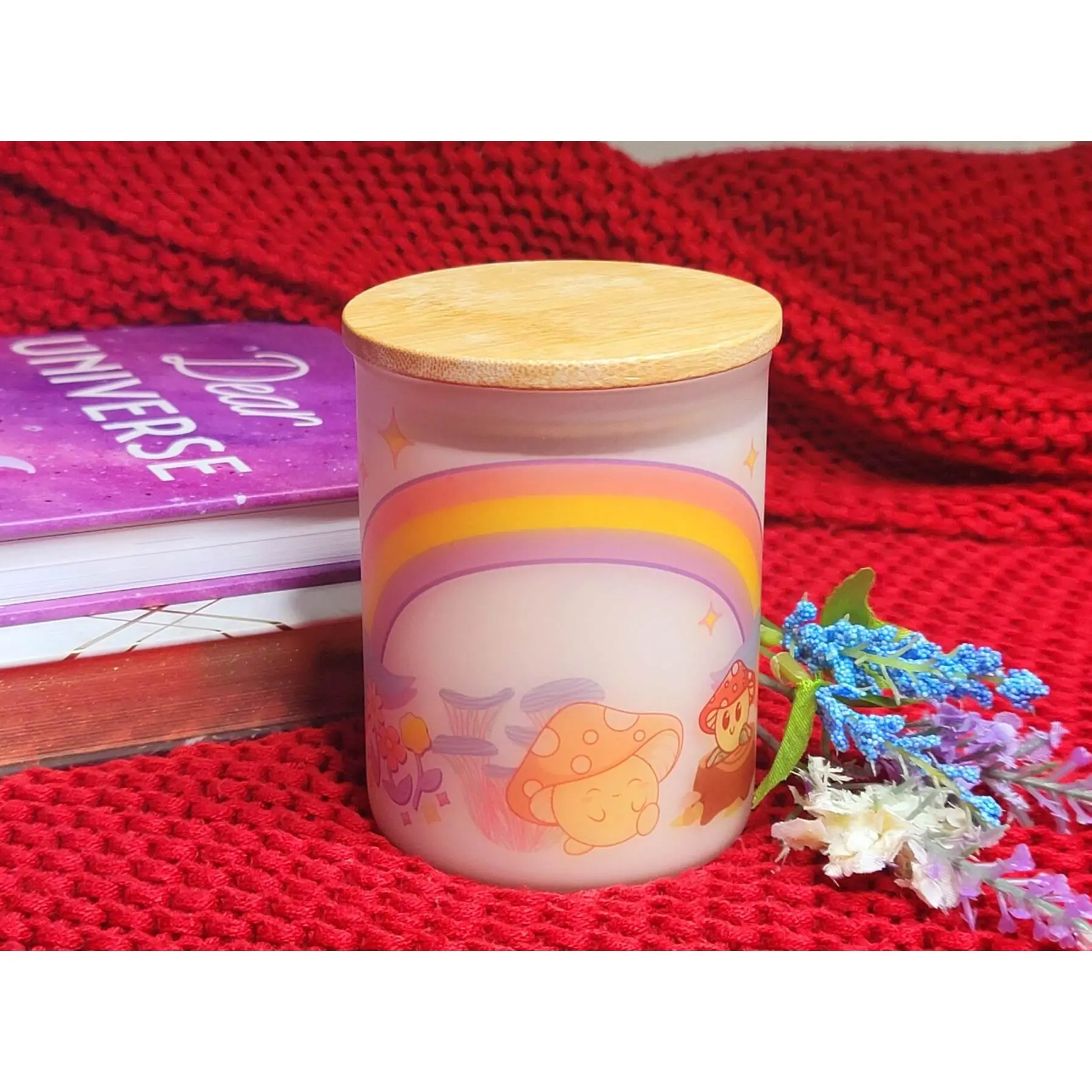 Kawaii Cute & Trendy Mushroom Rainbow Forest Candle Soy Wax Candle Decor Fragrance