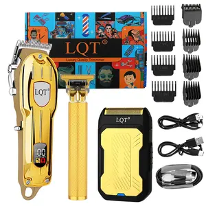 Hair Clippers for Men Professional - Cordless Clippers and Trimmers Set, Complete Barber Kit for Hair Trimming & Beard Grooming, Mens Haircutting Kits for Blending & Fade Cuts, USB Rechargeable Clipper