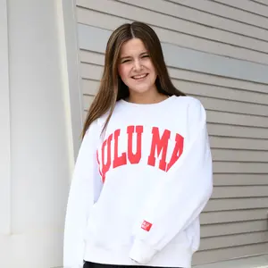 Lulu Mac Sweatshirt White/Red Puff