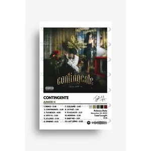 Contingente Album Cover Poster - Junior H - Premium Satin Photo Paper Decor for Room Wall Artistic Print