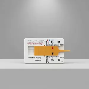 Tire Tread Depth Gauge, 0-20mm Tire Ruler, Portable Tire Tread Checker, Vernier Depth Caliper, Car Motorcycle Truck Caravan Trailer Wheel Plastic Measurement Tool, Handle, Hardware, Heavy Duty, Automotive Vehicle Tool