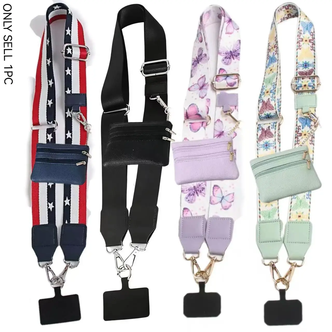 A multi-functional mobile phone chain with beautiful butterfly pattern, removable, adjustable length and can be used as a crossbody chain for mobile phone straps, crossbody mobile phone straps with wallets, zipper bags, a Adjustable Phone Lanyard