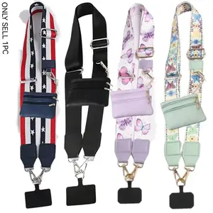 A multi-functional mobile phone chain with beautiful butterfly pattern, removable, adjustable length and can be used as a crossbody chain for mobile phone straps, crossbody mobile phone straps with wallets, zipper bags, a Adjustable Phone Lanyard