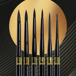 6Pcs Black Swan High Quality Brushes - Paint By Number Watercolor Painting Set Art Materials
