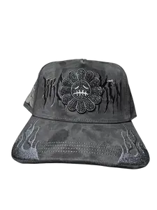 GREGUS HATS MURAKAMI BLACK SMAPBACK HAT FULL SET GHMURAKAMI TRIBLK