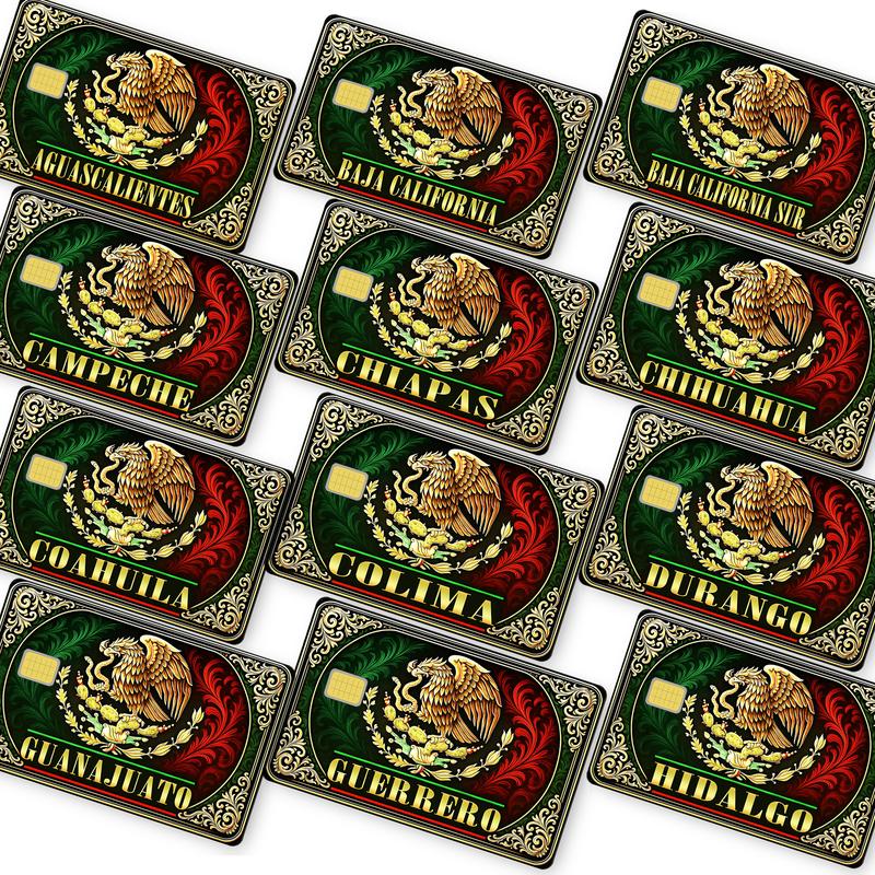 Mexico y Estados Credit Card Skin Waterproof