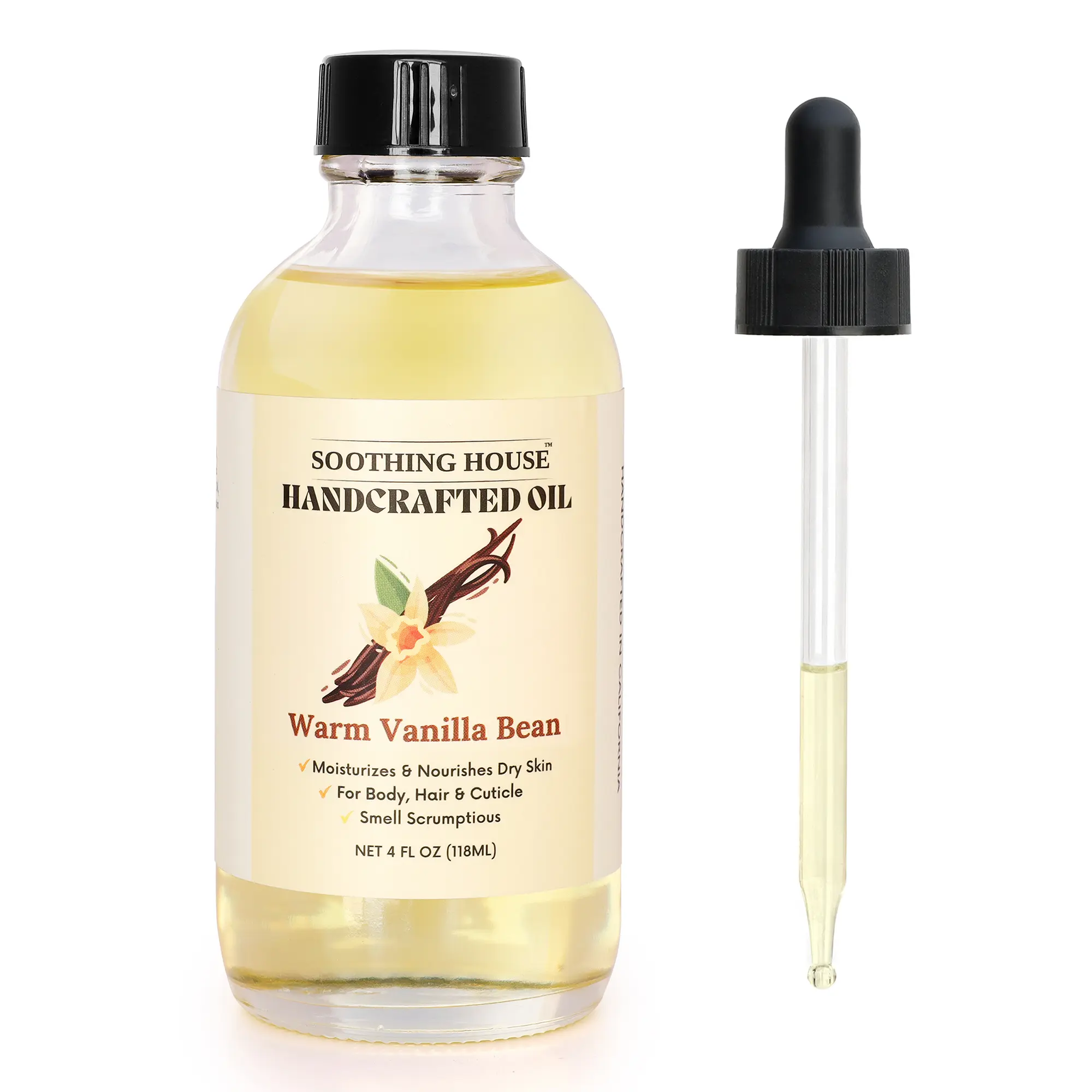 Handcrafted Warm Vanilla Bean Body Oil for Silky Smooth Skin Handcrafted Warm Vanilla Bean Body Oil for Silky Smooth Skin