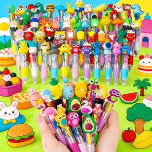20 pack Ballpoint Pens, Mini 4-in-1 Multicolor Pens, Cute Kawaii Ballpoint Pens for Fun Party Favors & Birthday Gifts, Smooth Writing （Random color）