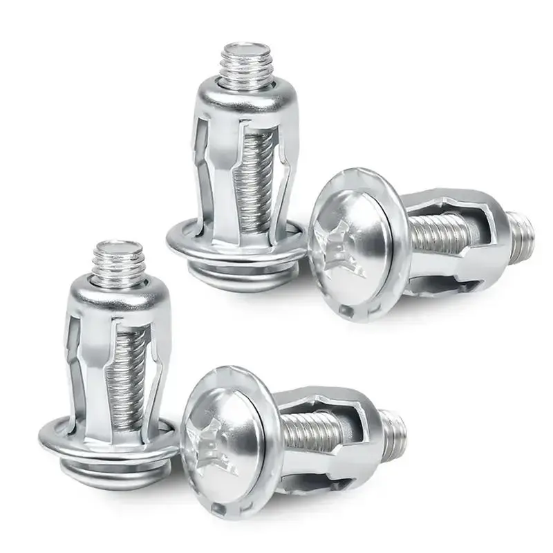 30Pcs/60Pcs Heavy-Duty Carbon Steel Button Rivet Locking Nuts Set - Durable, Rustproof, Bolt-Compatible Industrial & Furniture Hardware for Panel Fixing, Sheet Metal Repair (M4, M5, M6 Sizes)
