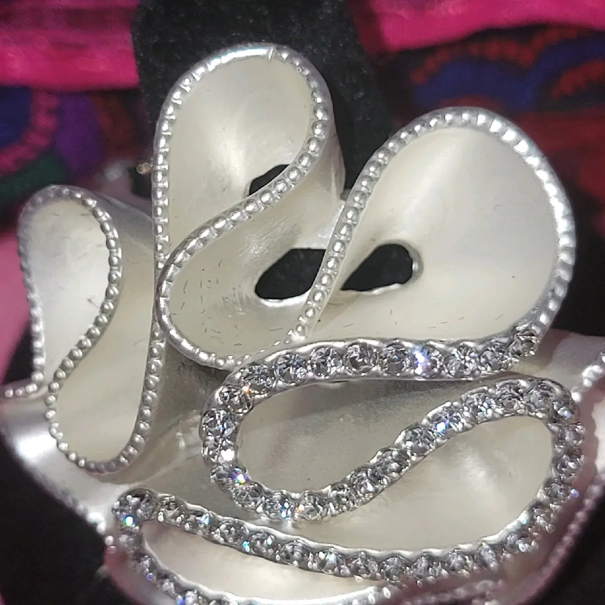 Crimped Confidence White Ring