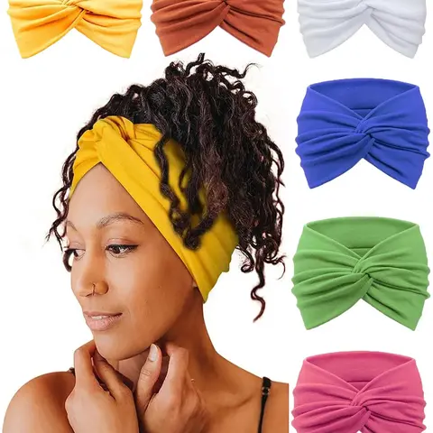 2026 Summer Boys Girls Back-To-School Hair Accessories, Boho Style Elastic Yoga Headband, Sweat-Absorbent Running Bandana Set, Sweat Wicking Headband, Workout Headbands, Sports Headbands, Sweatband Headband, Stretchy Headbands