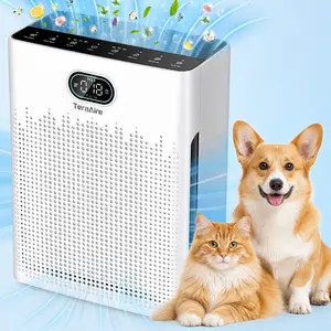 TeraAire HEPA Air Purifier for Home - 2200 Ft² Coverage, PM2.5 Monitor, Pet Mode, Timer, Washable Pre-Filter, Reduces Smoke, Odor, Dander, Pollen, Aromatherapy Function, Ultra-Quiet Sleep Mode