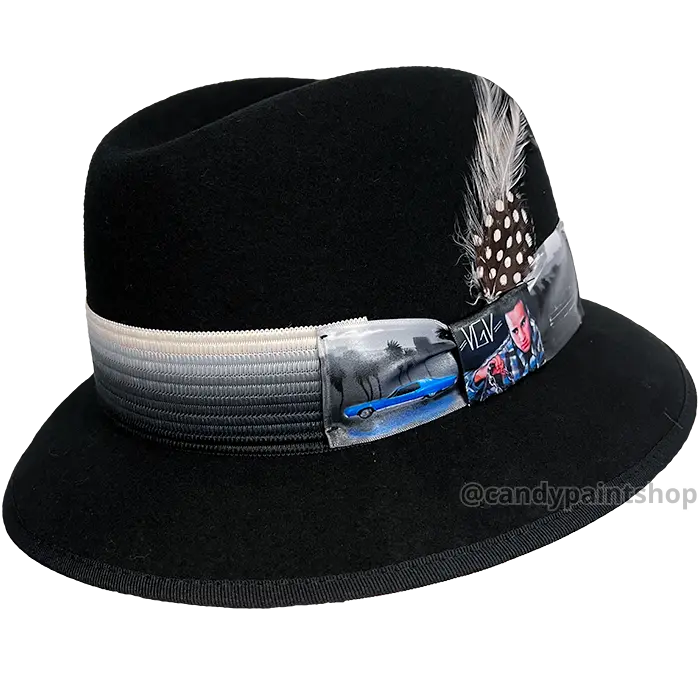 VGA Edition - Black Felt - Authentic Danny De La Paz Lowrider Derby Icon Hat Collection - Special Box Inspired Boulevard Nights Fedora by Summit Hats