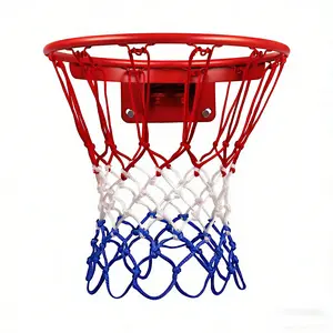Basketball Net Replacement, 2026 Upgrade Thick Professional All-Weather Anti-Vibration Net, 12 Rings Blue, Standard Outdoor Rim
