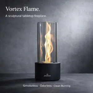 Easter Gift Idea! Portable Tabletop Ethanol Fireplace - Smokeless Ventless Fire Pit for Modern Home Decor | Cozy Aesthetic Fire Bowl for Holiday Party, Dinner & Patio