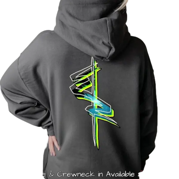 Men's Unisex Cyberpunk Streetwear Graphic Hoodie - Cotton Blend Fabric, Casual Classic Fit, Printed Cityscape Back Sweatshirt