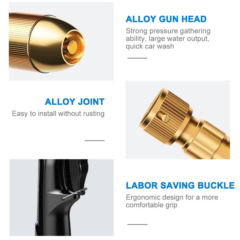 High Pressure Car Wash Water Gun Heavy Duty Garden Hose Nozzle with Adjustable Spray Modes for Cleaning Cars Yard Driveway Durable Leak Proof Design High Pressure Car Wash Water Gun Heavy Duty Garden Hose Nozzle with Adjustable Spray Modes for Cleaning Cars Yard Driveway Durable Leak Proof Design