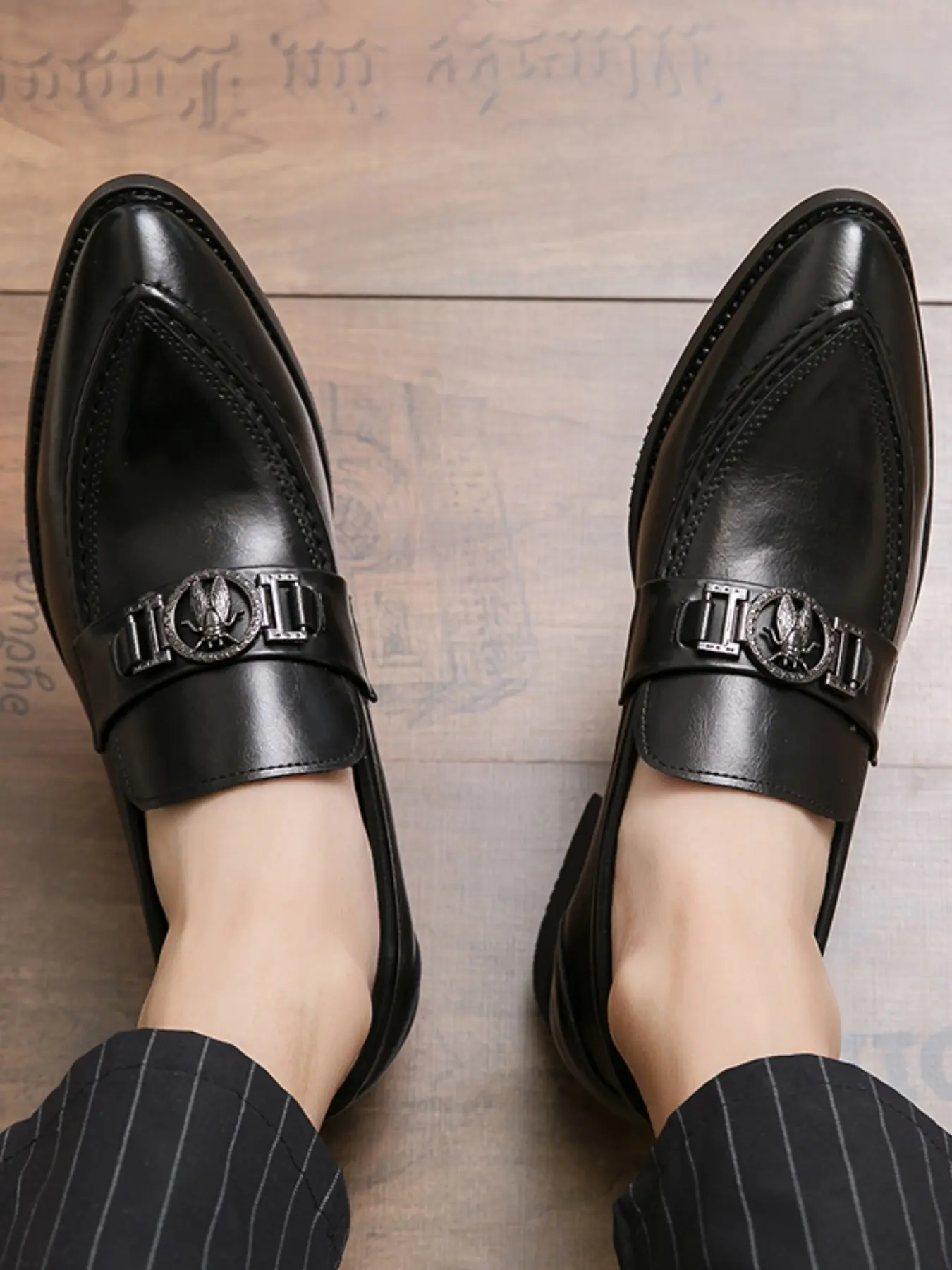 Men's Loafer Shoes Elegant Plain Loafers PU Pure Color Low Heel Fashion Comfort Business Banquet Men's Shoes, Stylish Casual Footwear for Daily Wear Slip On Loafers