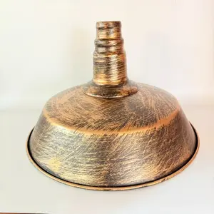 Iron Art Pendant Light American Vintage Single Head Bar Counter Lamp, Retro Restaurant Pot Lid LED Lighting Fixture