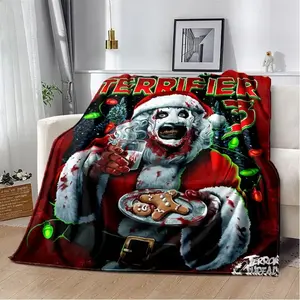 29 Style Terrifier Horror Movie Halloween Gift Soft Plush Blanket,Flannel Throw Blanket for Living Room Bedroom Bed Sofa Cover A multi-functional and beautiful blanket suitable for decoration, use and as a gift. Add some fun to your home