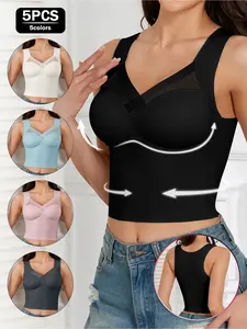 Women's Seamless Backless One-Piece Bra, Underwear, Full Coverage Plunge Wireless Bra, Comfortable Fit Medium Support, Casual Daily Wear, Perfect Gift