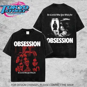 OBSESSION Movie 2026 #2 Premium Acid Washed  T-Shirt,Obsession Horror Movie T-Shirt Hoodie, Character Horror Film Fans Shirt, Horror Film Washed Shirt
