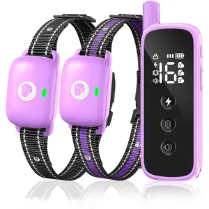 Dog Shock Collar with Remote Control - Rechargeable Training Collar for Dogs, Beep/Vibration/Shock, Security Lock, 2600FT Range IP68 Waterproof Electric Co