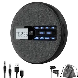 M-Amazup portable CD player, rechargeable portable CD player with dual speakers and anti-skip, CD/USB playback, LCD display, sensitive buttons, 5 EQ presets, AUX input, MP3 player, record player, speaker rack, Bluetooth speaker, Origin Acoustics speaker