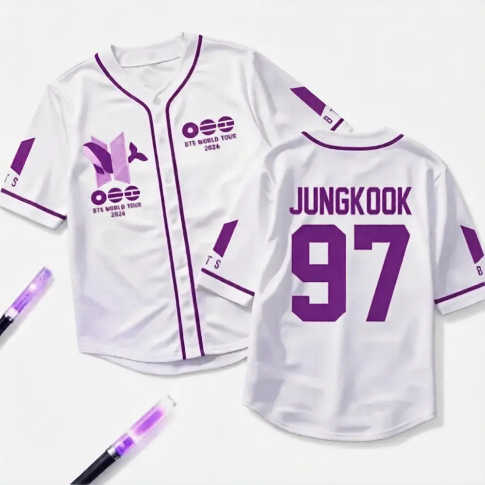 Custom Baseball Jersey, 2026 World Tour Shirt,Personalized Kpop Concert Outfit, Hanbok Style Merch, Arirang baseball Jersey