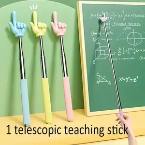 One-Button Extendable Pointing Stick, Dual Purpose Teaching and Learning Tool, Essential for Teachers and Parents, Practical Multifunctional Design