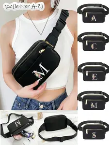 Double Zipper Waist Pack, Plain Crossbody Bag for Sports and Fitness, Waterproof Adjustable Shoulder Bag, Ideal for Running, Travel, Shopping, Waterproof Belt Bag, Waterproof Fanny Packs