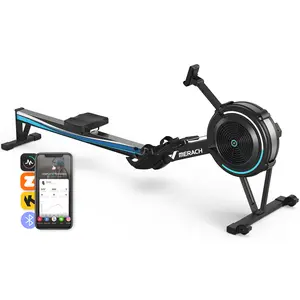 Merach Adjustable Air Resistance Professional Indoor Rowing Machine with Ergonomic Comfort Seat, Performance Monitor & Device Holder, Easy Storage Home Exercise Equipment Home Gym Equipment Summervibes