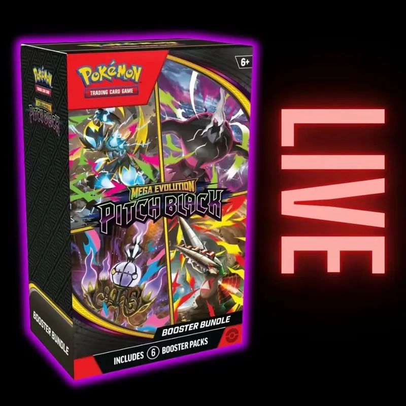 (Live Rip) Pokemon: Mega Evolution-Pitch Black Booster Bundle (6 Packs)