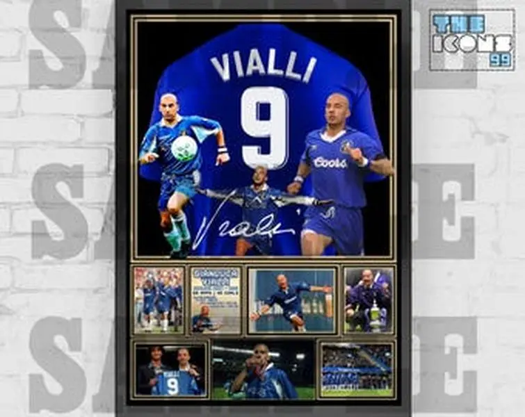 Chelsea FC Legend Gianluca Vialli Football Poster