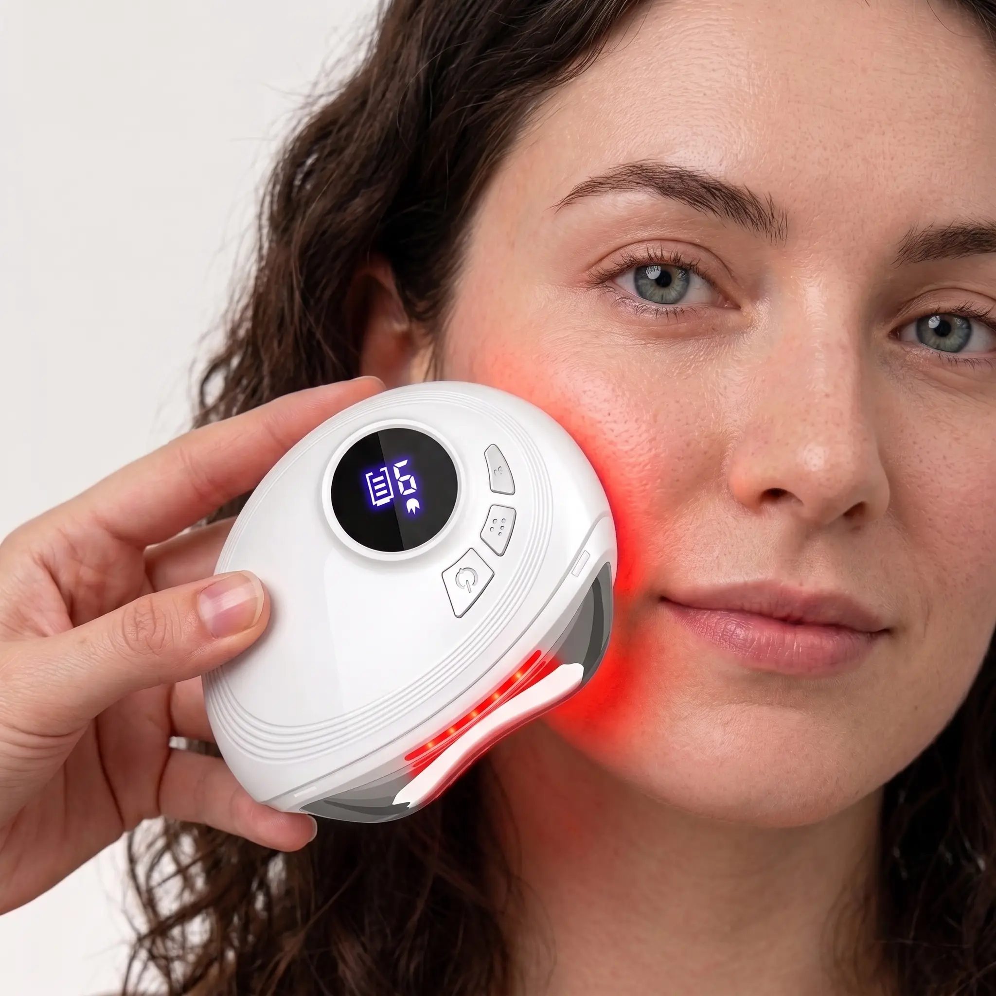 Electric scraping massage device, an anti-aging, wrinkle reducing and swelling reducing scraping tool, 9-level hot compress+vibration function, facial and neck skin lifting