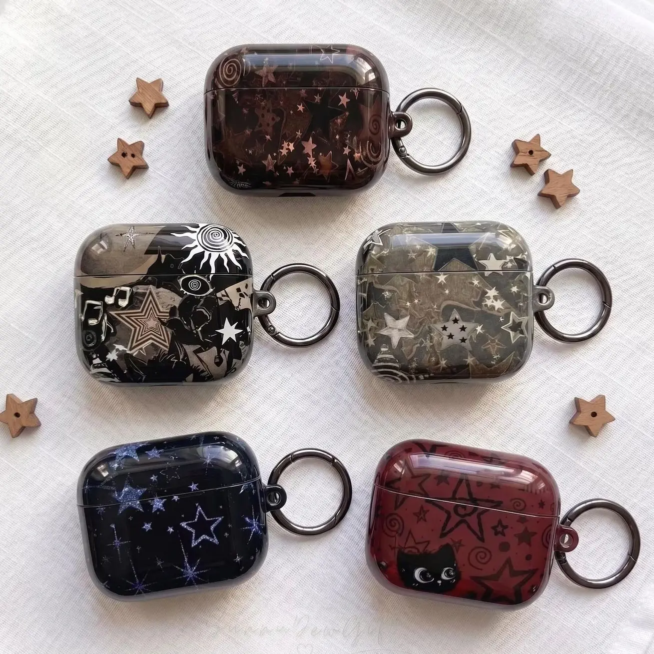 5 Styles Celestial Star AirPods Case | Galaxy AirPods Cover | Aesthetic Night Sky AirPods Case