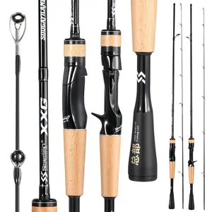 Sougayilang 6'0" Carbon Fiber Fishing Rod, MH Power 2-Piece Baitcasting/Spinning Rod, 1.0mm Ultra Sensitive Tip, Tangle-Free Ceramic Guides #fishingrod #bassfishing