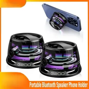 Portable Bluetooth Speaker Phone Holder RGB Lighting Magnetic Speaker BT5.3 Mini Sound Box 7 Hours Playback Easy to carry