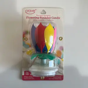 Flowering birthday candle