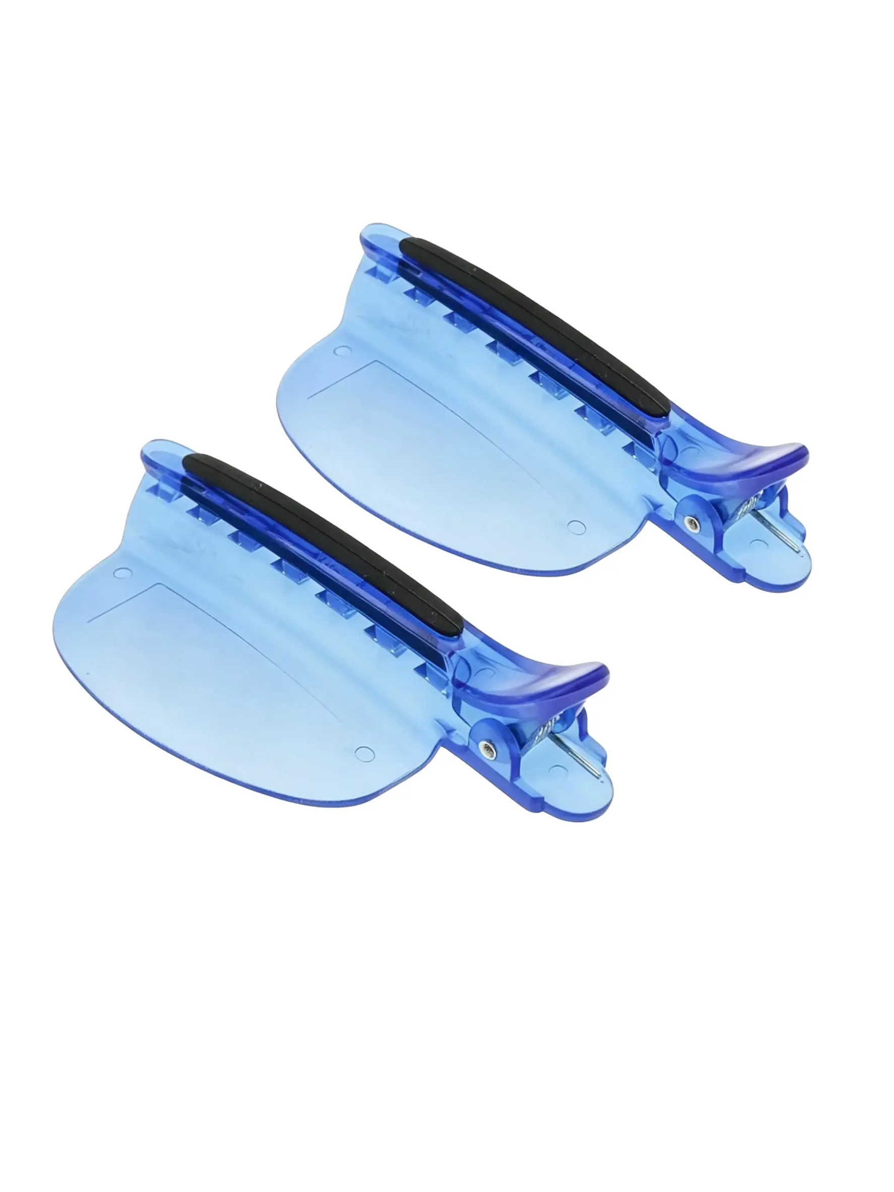 2-Pack Professional Blue Hair Parting Clips, Clips for Hair Sectioning, Clip Design, Durable Hairstyling Tools, Ideal for Lace Wigs, Salon Daily Use, All-Season Accessories