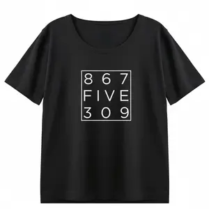S-6XL 867-5309 Jenny Retro Song Graphic Tee | 80s Music Lover Gift | Minimalist Aesthetic Unisex T-Shirt | Classic Rock Aesthetic Short Sleeve Top KT1505