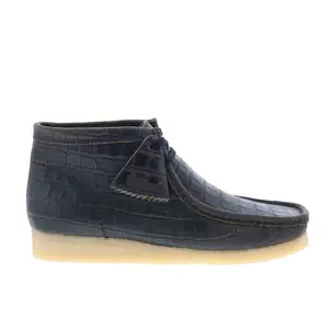 Clarks Wallabee Boot 26179191 Mens Black Leather Lace Up Chukkas Boots