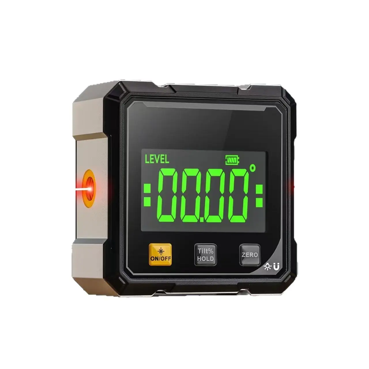 4-Direction Strong Magnetic Angle Measurer, Backlit Cube Inclinometer, 2026 Upgrade Digital Angle Locator, Heavy Duty Woodworking Measurement Tool