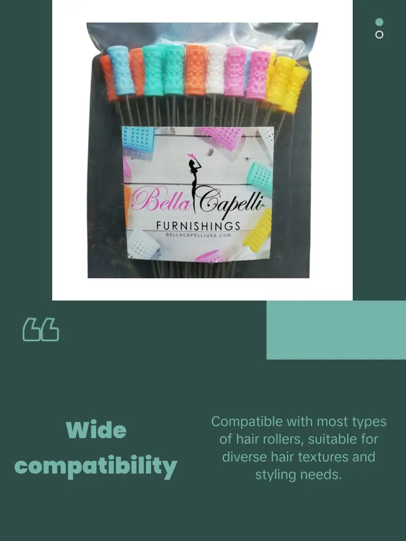 Bag Of 25 P-Shaped Premium Hourglass Rollers Hair Pins - 4 Inches Long By BellaCapelliUSA.com