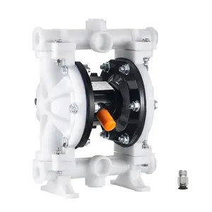 fathersdaygift VEVOR Air Operated Double Diaphragm Pump, 4.4 GPM, 1-1/2 inch Inlet Outlet Pneumatic Waste Oil Transfer Pump, Max 100 PSI, Polypropylene Body, Air-Operated for Diesel, Grease, Kerosene, Gasoline