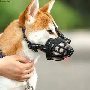 Adjustable Breathable Basket Dog Muzzle - Anti-Bite Anti-Bark Anti-Eating Safe Muzzle for Medium Large Dogs