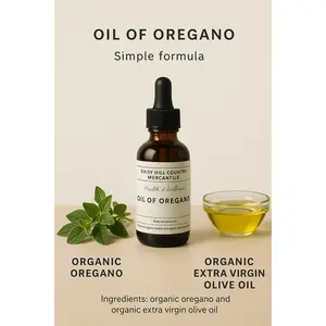 Oil of Oregano ~ Dried Oregano ~ Olive Oil~ 2oz.