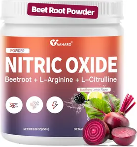 Nitric Oxide Supplement Beet Root Powder with L-Citrulline and L-Arginine for Men and Women Supports Energy Heart Health and Muscle Performance 35 Day Supply BlackBerry Lemon Flavor Pre Workout Drink Mix for Endurance and Daily Wellness Support