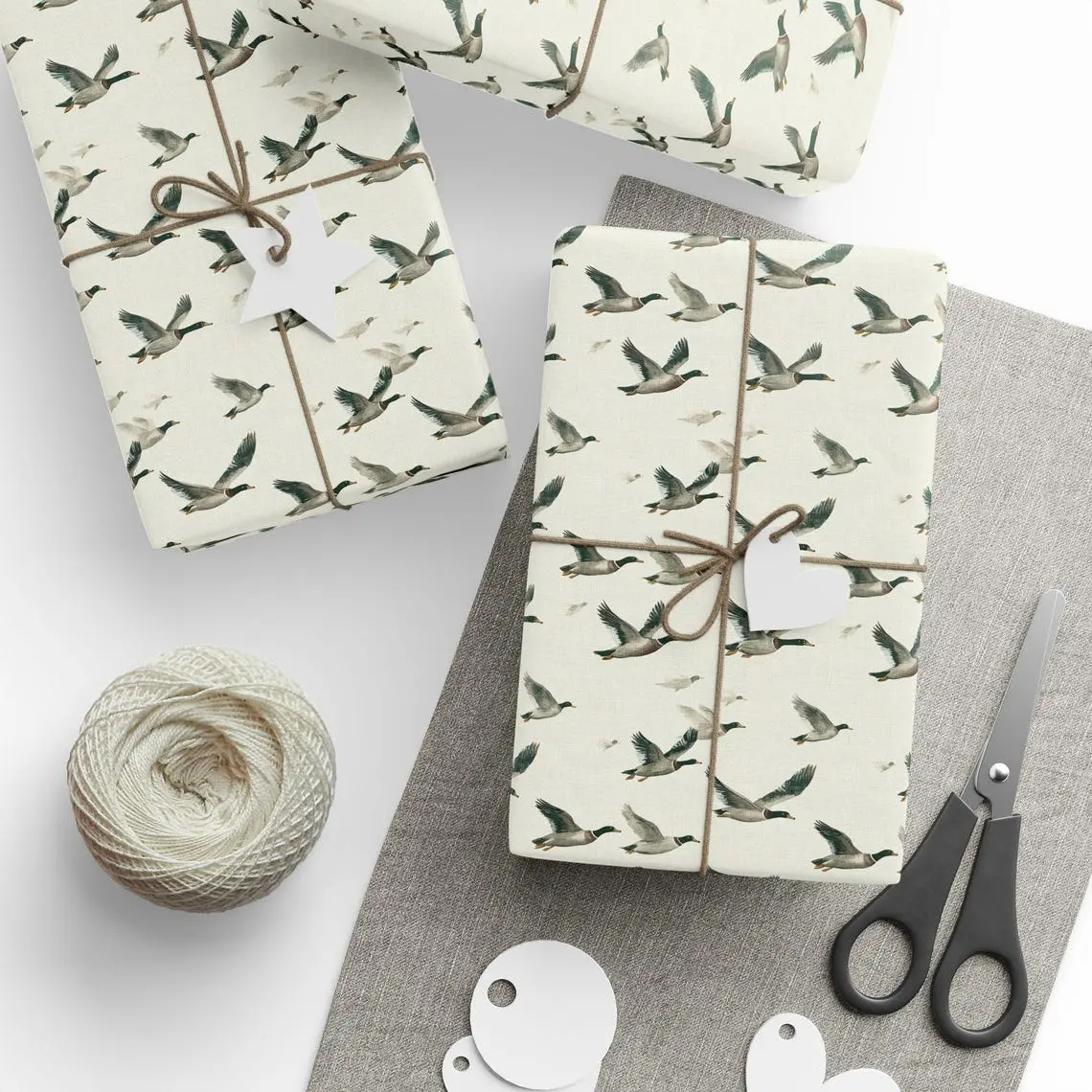 Duck Hunting Wrapping Papers, Custom Pattern Masculine Mallard Gift Wrap